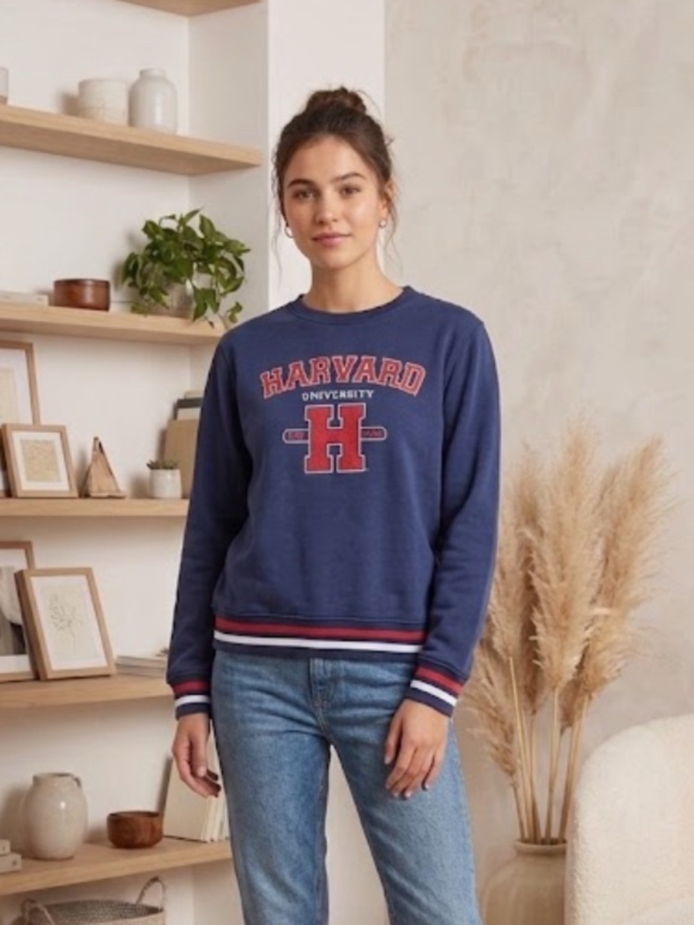 Harvard University Navy Crewneck Sweater - Men's